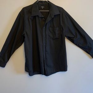 Black button up shirt, size 16.5